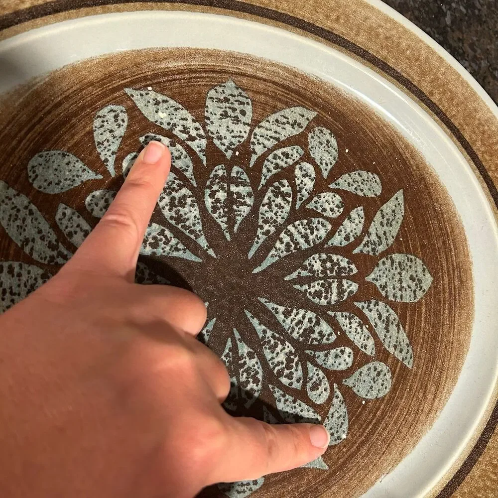 Vintage 1970s Franciscan Nut Tree Serving Platter Earthenware Stoneware 13.5”